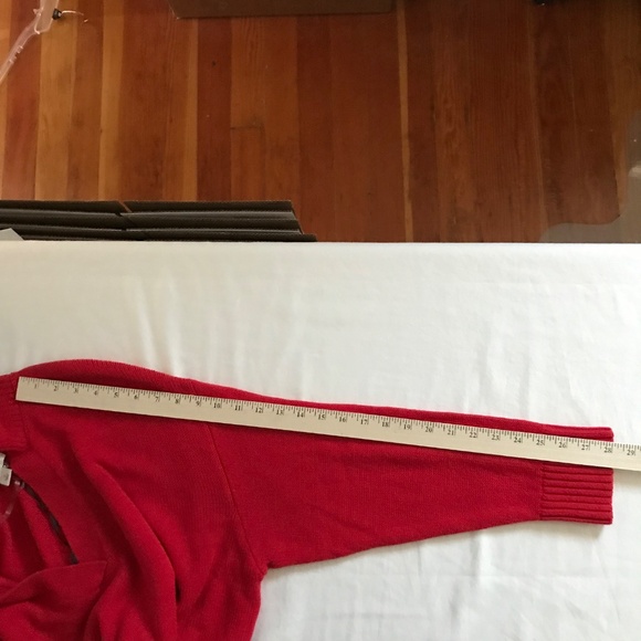 AVA & VIV Cotton Blend Sweater Long Sleeve V Neck Red NWT Women’s Plus Size 1X - Picture 13 of 15